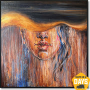 VEILED GAZE 100x100 cm