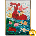 DRAGON RIDERS 80x60 cm