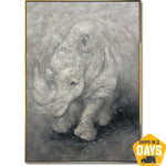 WISE RHINOCEROS 101x76 cm