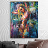 Large Abstract Figurative Art Original Colorful Woman Paintings On Canvas Textured Handmade Painting Modern Vivid Fine Art | LADY RAIN - Trend Gallery Art | Original Abstract Paintings