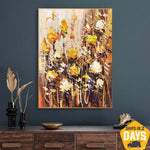 GOLDEN FLOWERS 80x60 cm