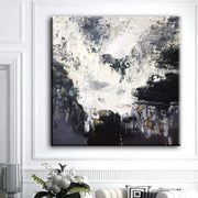 Abstract Painting Black And White Abstract Painting Black Painting White Painting Gray Painting | SEA FOAM - Trend Gallery Art | Original Abstract Paintings